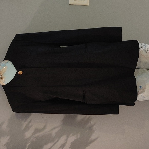 ESCADA Black Wool Button down Blazer Jacket 40 Medium - Picture 3 of 16